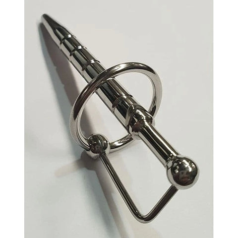 Desire Ribbed Penis Plug With Glans Ring by Hell's Couture - Penis Plugs