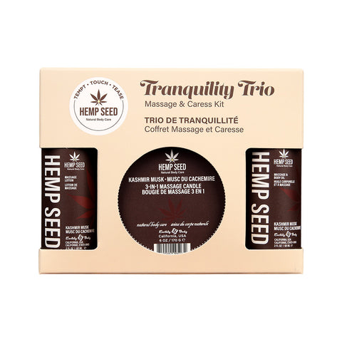 Hemp Seed Tranquility Trio Scented Massage & Caress Kit