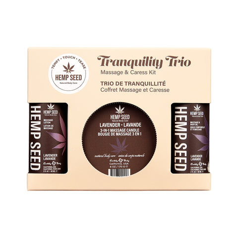 Hemp Seed Tranquility Trio Scented Massage & Caress Kit