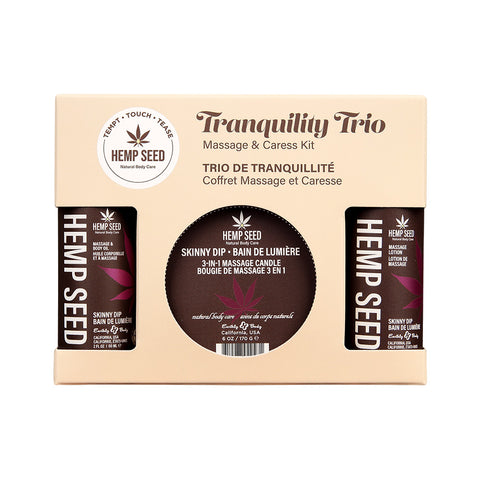 Hemp Seed Tranquility Trio Scented Massage & Caress Kit