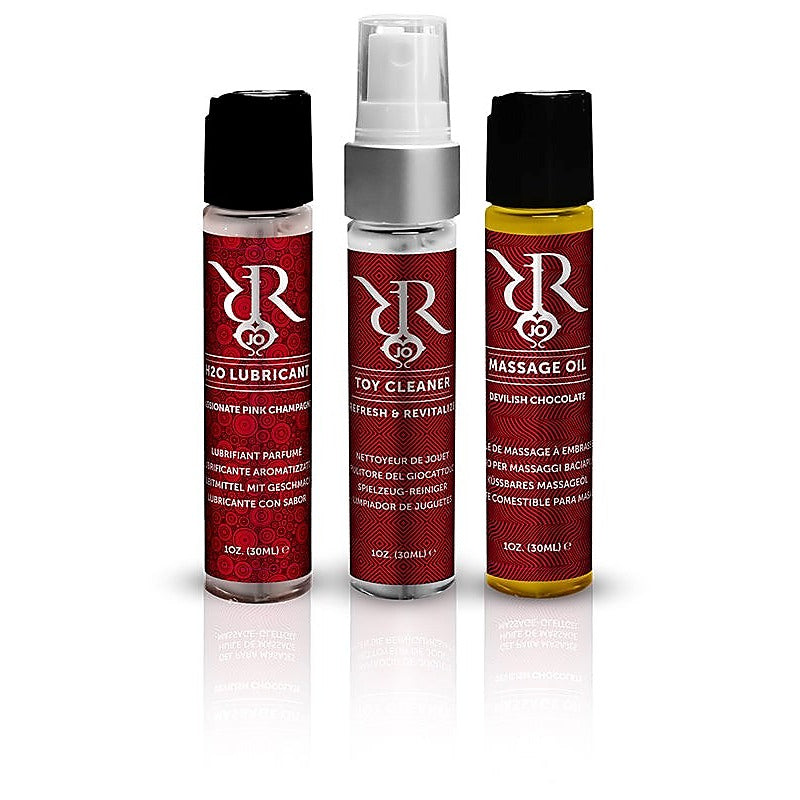 System Jo JO Prepare Me Kit with Pink Champagne Lube and Chocolate Oil - Adult Toy Cleaner