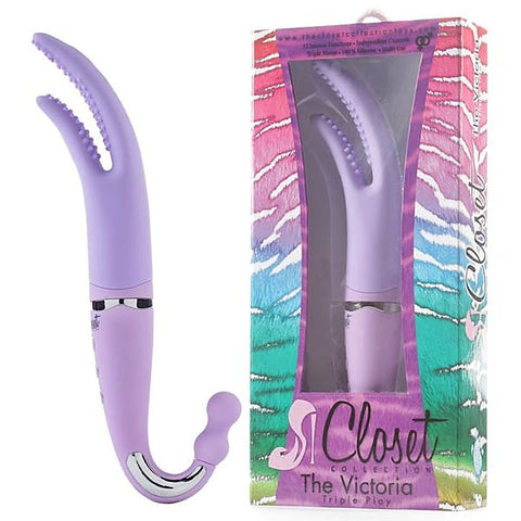 Closet Collection The Victoria Triple Play Triple Motor Vibrator - Clit Ticklers and Pulsators