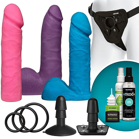 Vac-U-Lock Dual Density Dildo Set by Doc Johnson - Sex Kits