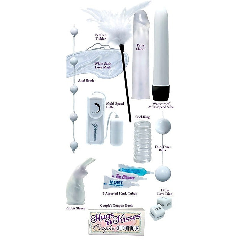 10 Piece White Wedding Adult Toys Kit by Pipedream - Sex Kits