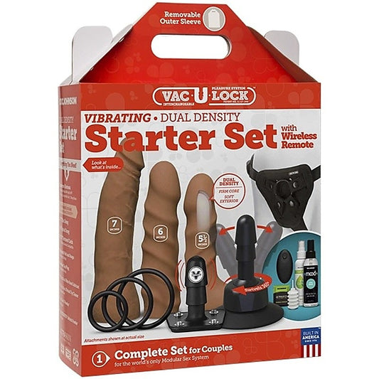 Vibrating Dual Density Starter Set by Doc Johnson - Strap On Sextoys