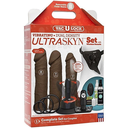 Vibrating Dual Density Ultraskyn Set by Doc Johnson - Strap On Sextoys