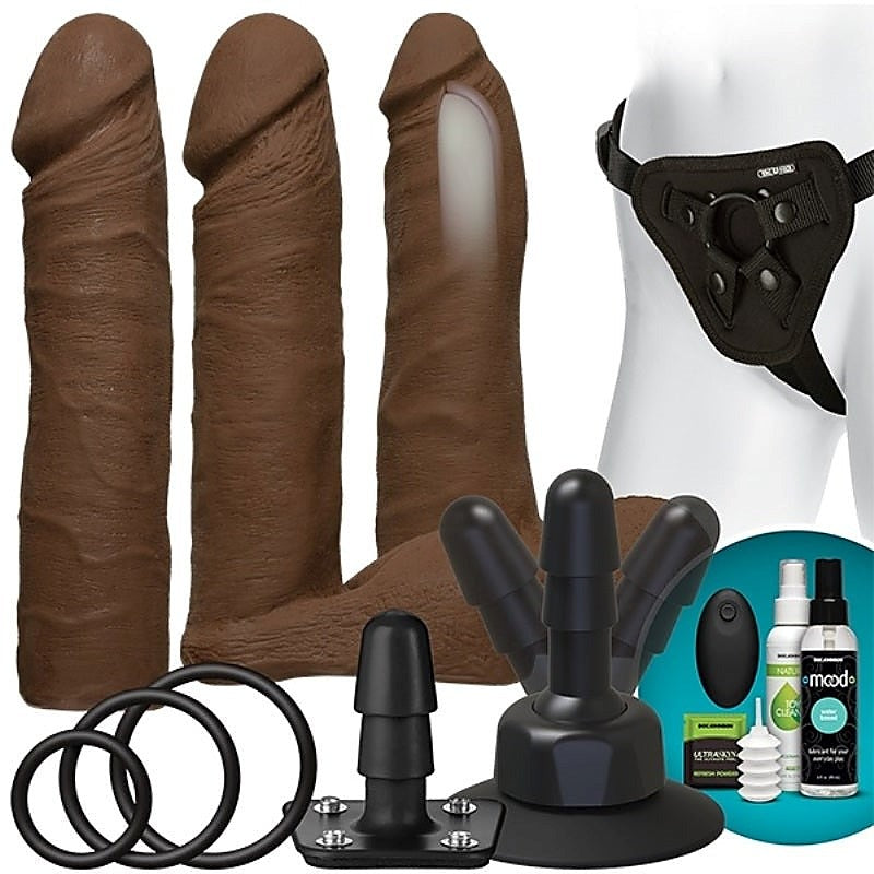 Vibrating Dual Density Ultraskyn Set by Doc Johnson - Strap On Sextoys