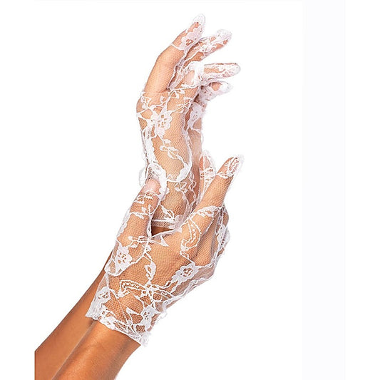Wrist Length Lace Gloves by Leg Avenue - Fancy Dress Ups