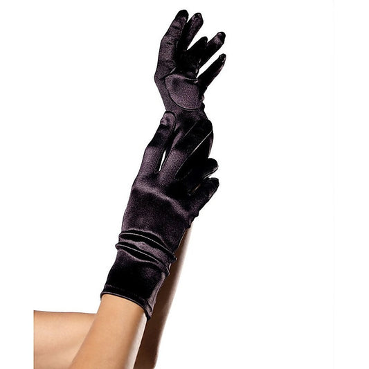 Wrist Length Satin Gloves by Leg Avenue - Fancy Dress Ups
