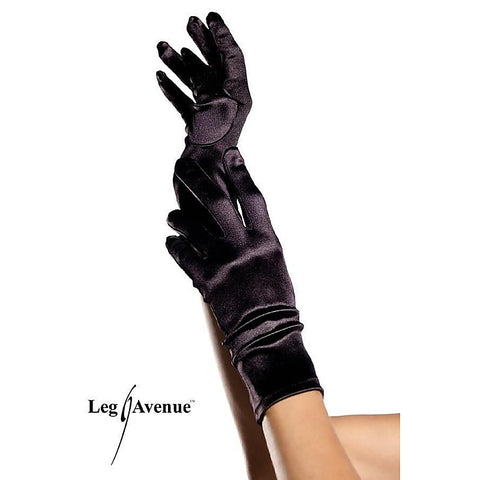 Premium Wrist Length Satin Gloves by Leg Avenue - Fancy Dress Ups