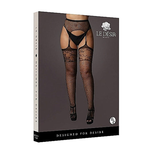 Garterbelt Stockings With Lace Top by Shots Toys - Hosiery