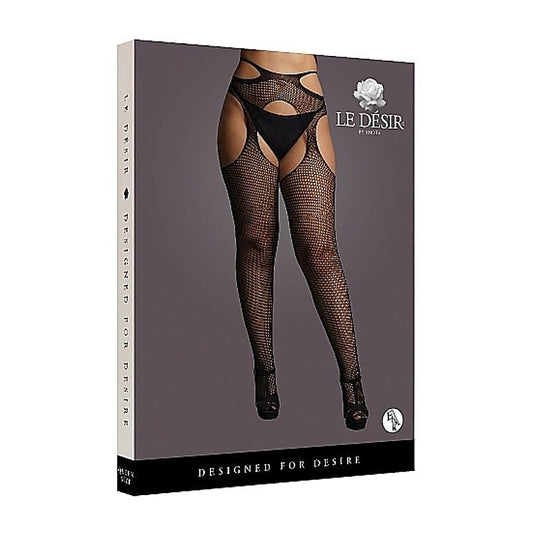 Suspender Pantyhose with Strappy Waist by Shots Toys - Hosiery