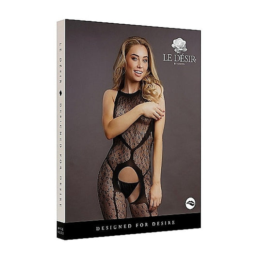 Le Desir Crotchless Leopard Bodystocking by Shots Toys - Body Stockings