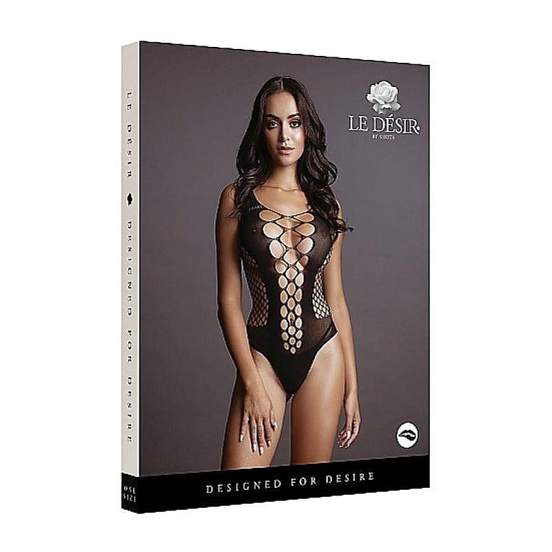 Contrast Fence Net Teddy by Shots Toys - Babydolls and Chemises