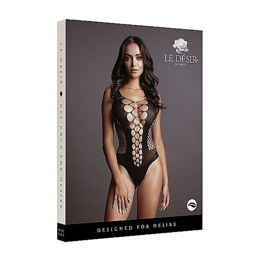 Contrast Fence Net Teddy by Shots Toys - Babydolls and Chemises