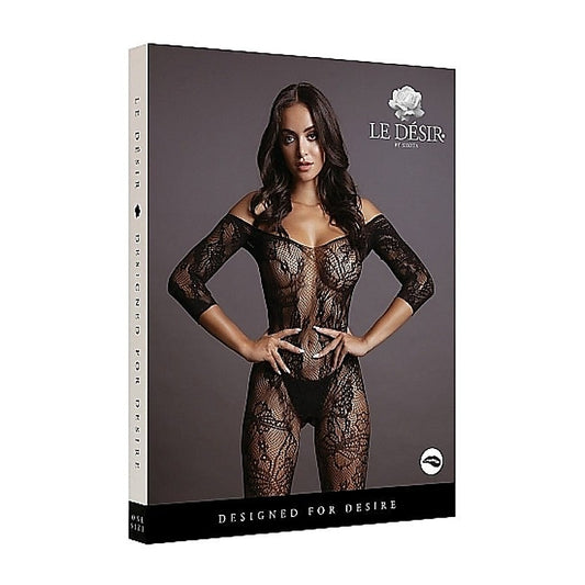 Lace Sleeved Bodystocking by Shots Toys - Body Stockings