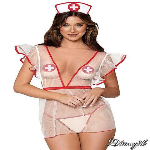 Nurse Me Good Seductive Lingerie Set by Dream Girl Lingerie - Fancy Dress Ups