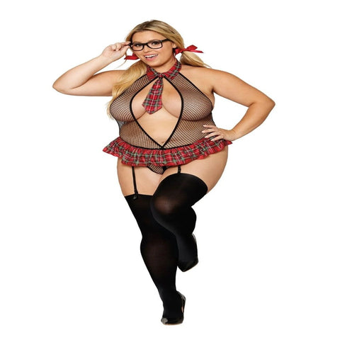 Dream Girl Lingerie Alluring Schoolgirl Inspired Teddy for Intimate Roleplay - Fancy Dress Ups