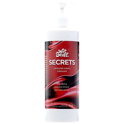 Wet Stuff Secrets 1kg Pump by Gel Works - Silicone Based Lubes