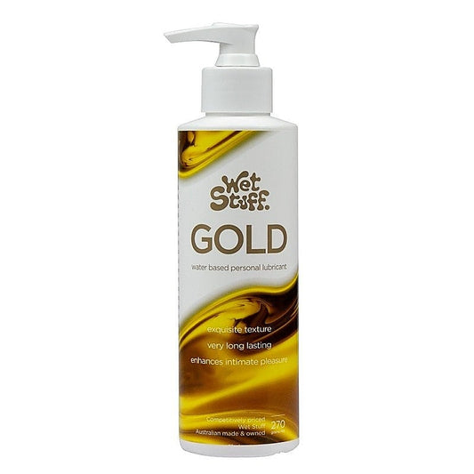 Wet Stuff Gold Lubricant Pump Top by Gel Works - Water Based Lubes