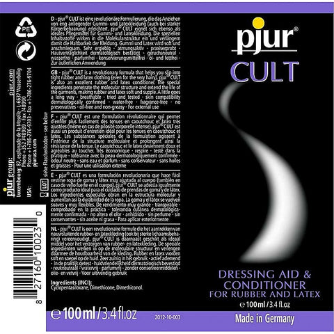 CULT Rubber and Latex Aid by Pjur - Silicone Based Lubes