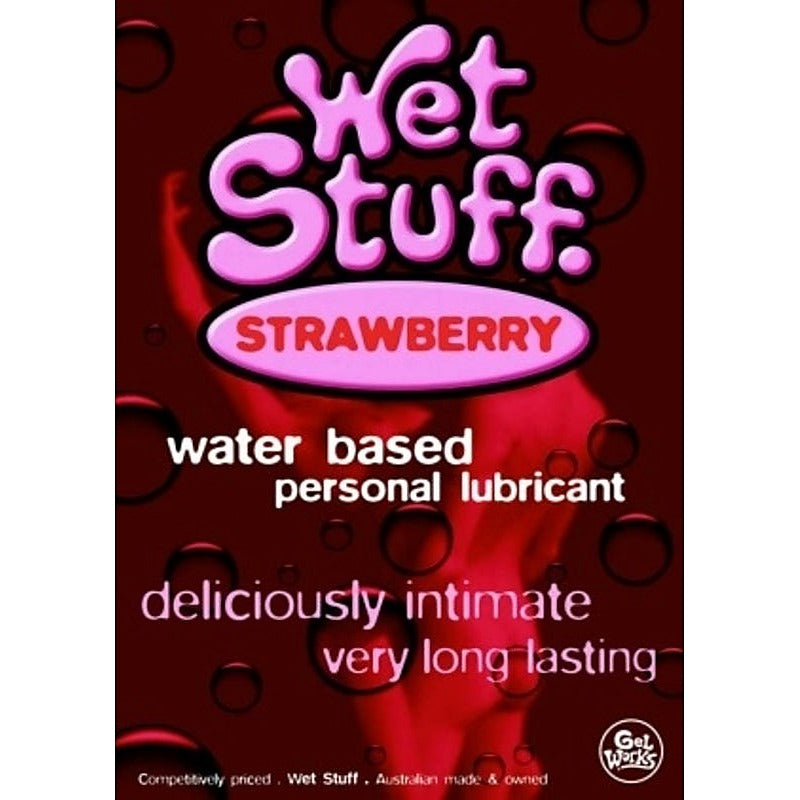 Wet Stuff Strawberry Lubricant by Gel Works - Water Based Lubes