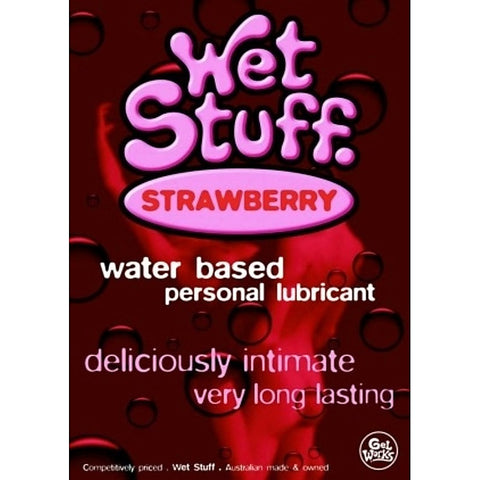 Wet Stuff Strawberry Lubricant by Gel Works - Water Based Lubes