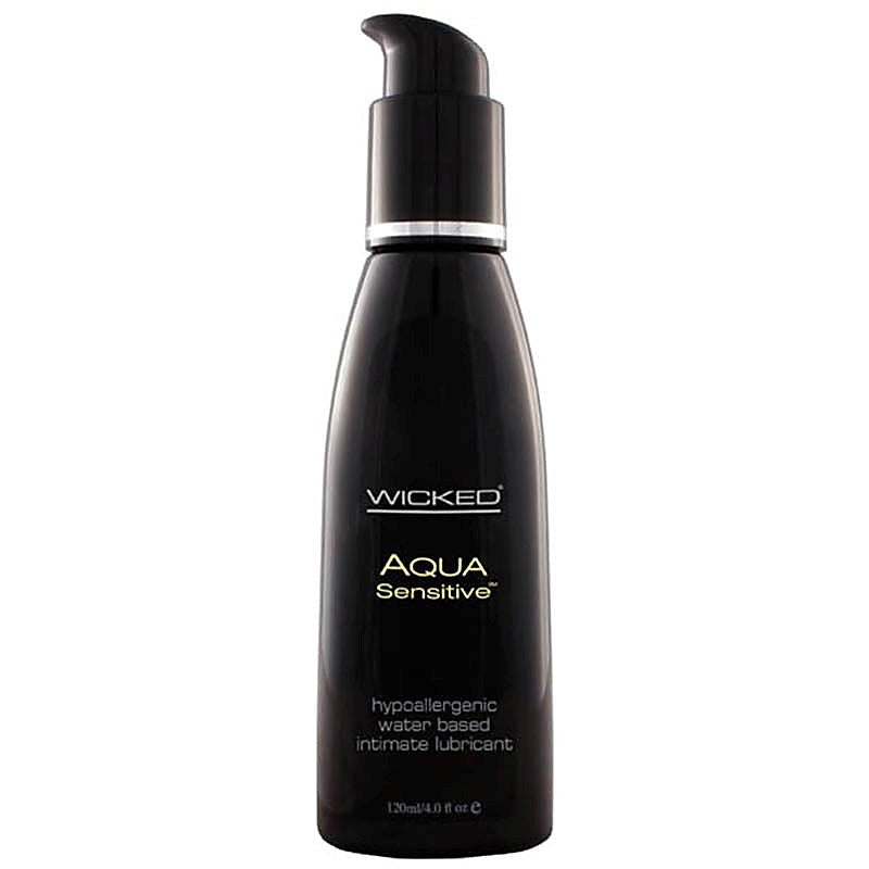 Wicked Aqua Sensitive Hypoallergenic Lube 120ml Long Lasting Formula - Water Based Lubes