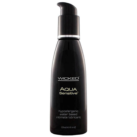 Wicked Aqua Sensitive Hypoallergenic Lube 120ml Long Lasting Formula - Water Based Lubes