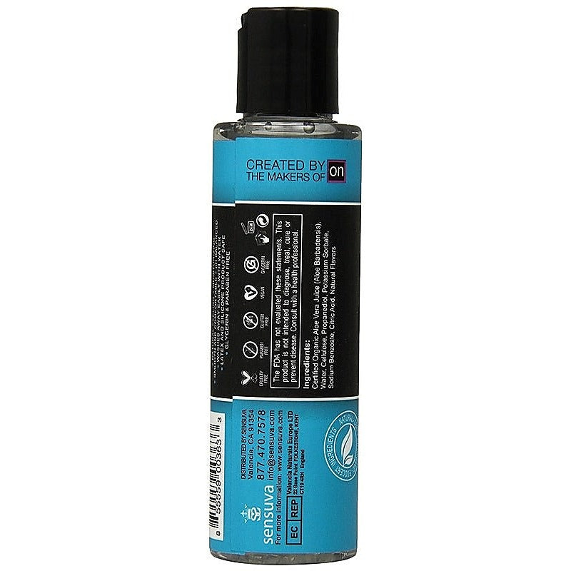 Sensuva On Natural Water Based Personal Lubricant Long Lasting Formula - Water Based Lubes