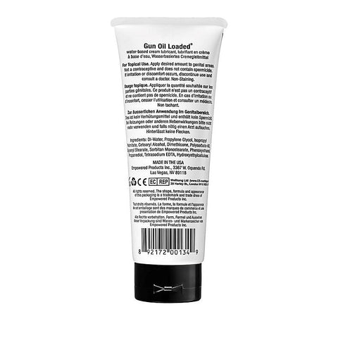Gun Oil Loaded Water-Based Cream Lubricant - 100ml of Silky Smooth Pleasure - Water Based Lubes