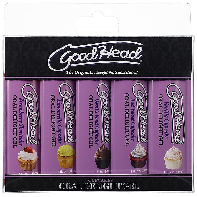 Doc Johnson GoodHead Oral Delight Gel 5 Pack Chocolate Flavored Oral Sex Gel - Water Based Lubes
