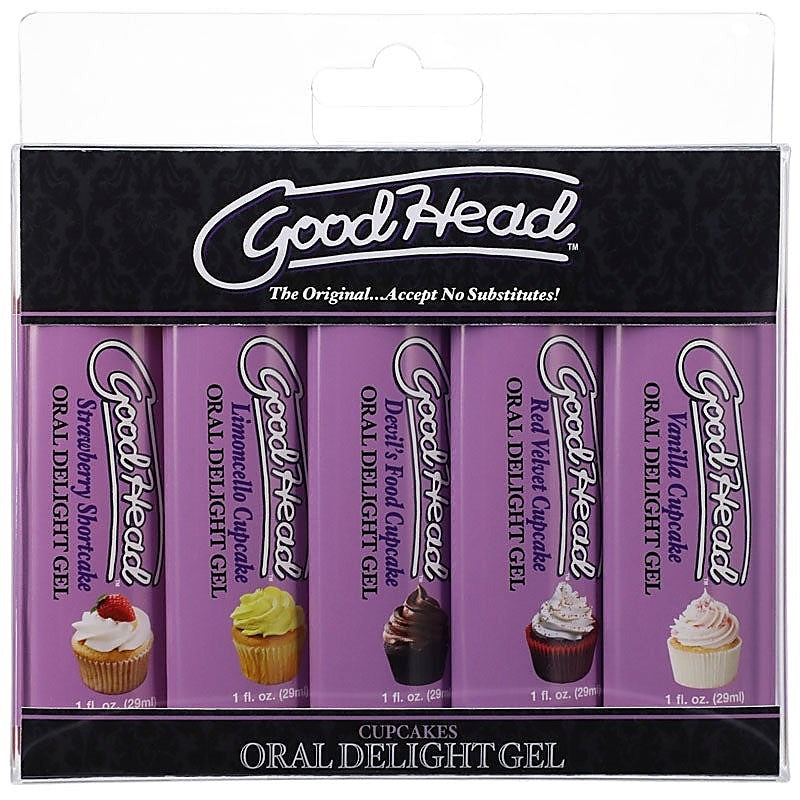Doc Johnson GoodHead Oral Delight Gel 5 Pack Chocolate Flavored Oral Sex Gel - Water Based Lubes