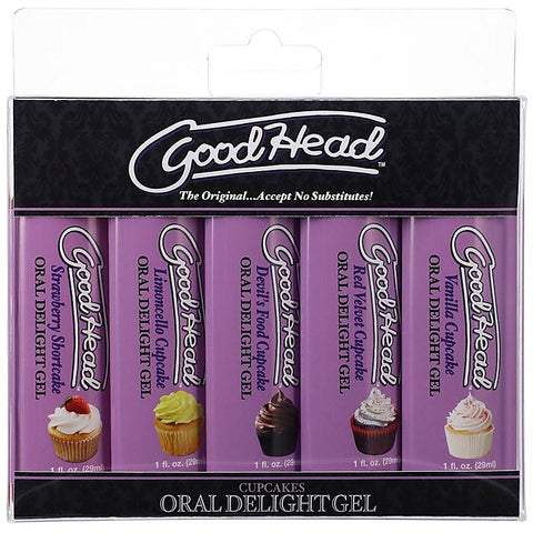 Doc Johnson GoodHead Oral Delight Gel 5 Pack Chocolate Flavored Oral Sex Gel - Water Based Lubes