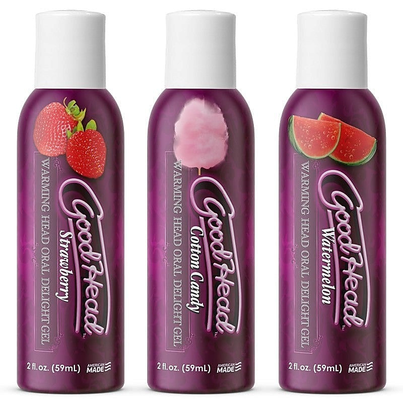 Doc Johnson GoodHead Warming Head Delight Gel 3 Pack Flavored Warming - Water Based Lubes