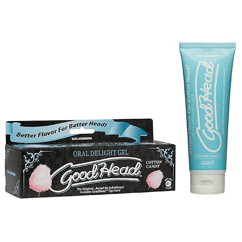 Doc Johnson GoodHead Oral Delight Gel Cotton Candy French Vanilla Flavored - Water Based Lubes