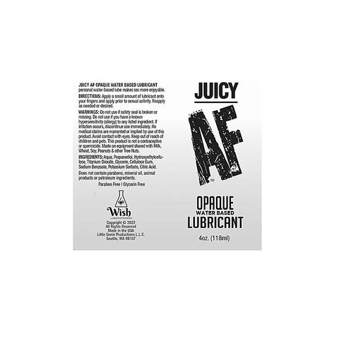 Little Genie Juciy AF Waterbased Opaque Lubricant Realistic Texture - Water Based Lubes