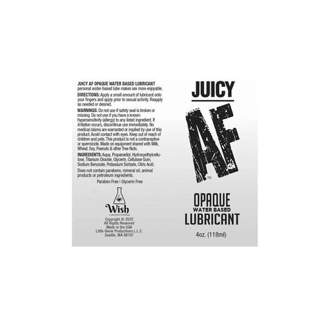 Little Genie Juciy AF Waterbased Opaque Lubricant Realistic Texture - Water Based Lubes