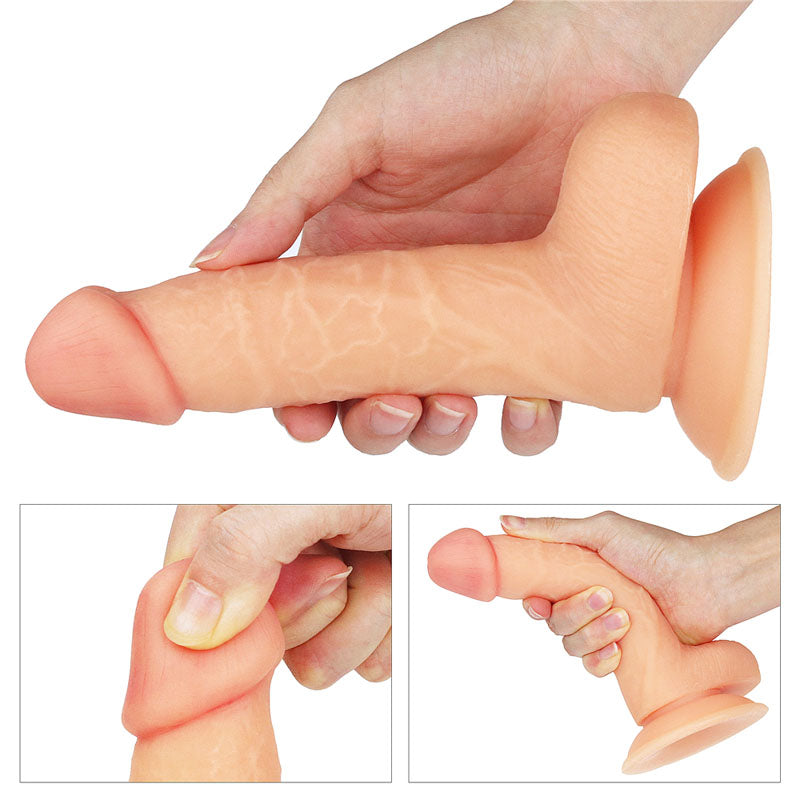 Lovetoy The Ultra Soft Dude Realistic Dong Flesh with Suction Cup Base - - Realistic Dildos