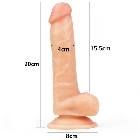 Lovetoy The Ultra Soft Dude Realistic Dong Flesh with Suction Cup Base - Realistic Dildos