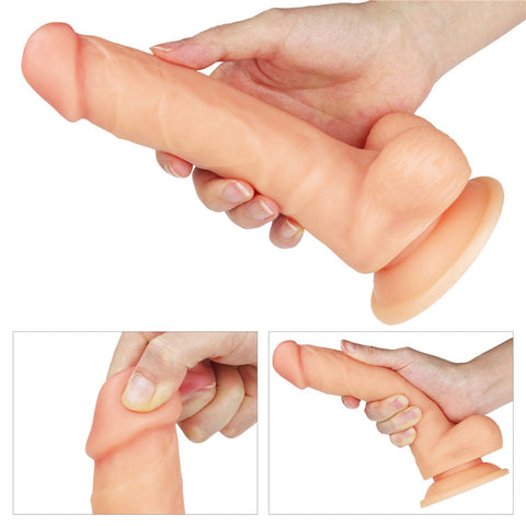 Lovetoy The Ultra Soft Dude Realistic Dong Flesh with Suction Cup Base - Realistic Dildos