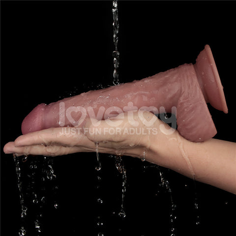 Lovetoy Dual Density 9 Inch Vibrating Realistic Power Cock