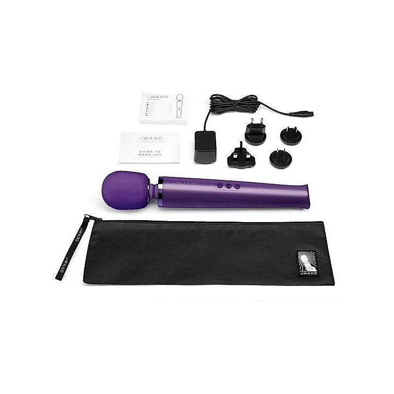 Le Wand Rechargeable Vibrating Massager Customizable Bliss Purple Wand - Body Wands