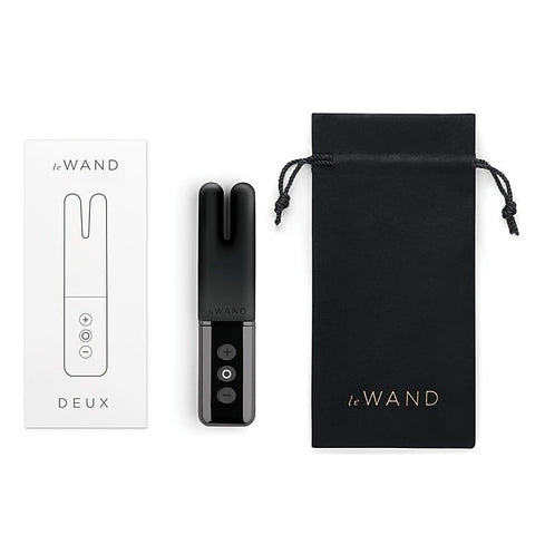 Le Wand Deux Compact Dual Motor Vibrator with 15 Modes - Clit Ticklers and Pulsators