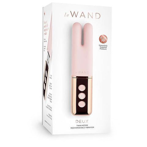 Le Wand Deux Compact Dual Motor Vibrator with 15 Modes - Clit Ticklers and Pulsators