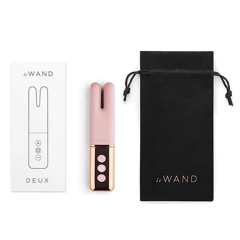 Le Wand Deux Compact Dual Motor Vibrator with 15 Modes - Clit Ticklers and Pulsators