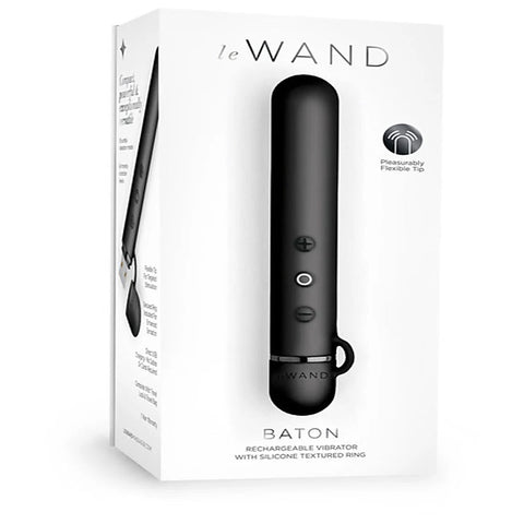 Le Wand Baton Slim Chrome Vibrator with 15 Modes for Clitoral Stimulation - Bullet Vibrators