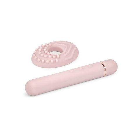 Le Wand Baton Slim Chrome Vibrator with 15 Modes for Clitoral Stimulation - Bullet Vibrators