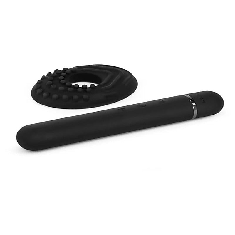 Le Wand Baton Slim Chrome Vibrator with 15 Modes for Clitoral Stimulation - Bullet Vibrators