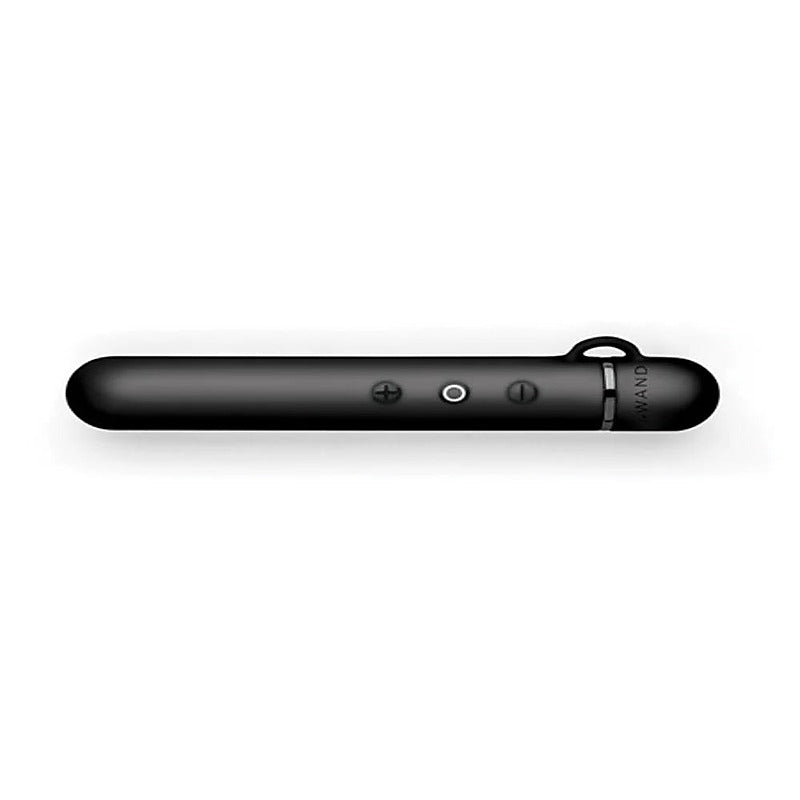 Le Wand Baton Slim Chrome Vibrator with 15 Modes for Clitoral Stimulation - Bullet Vibrators